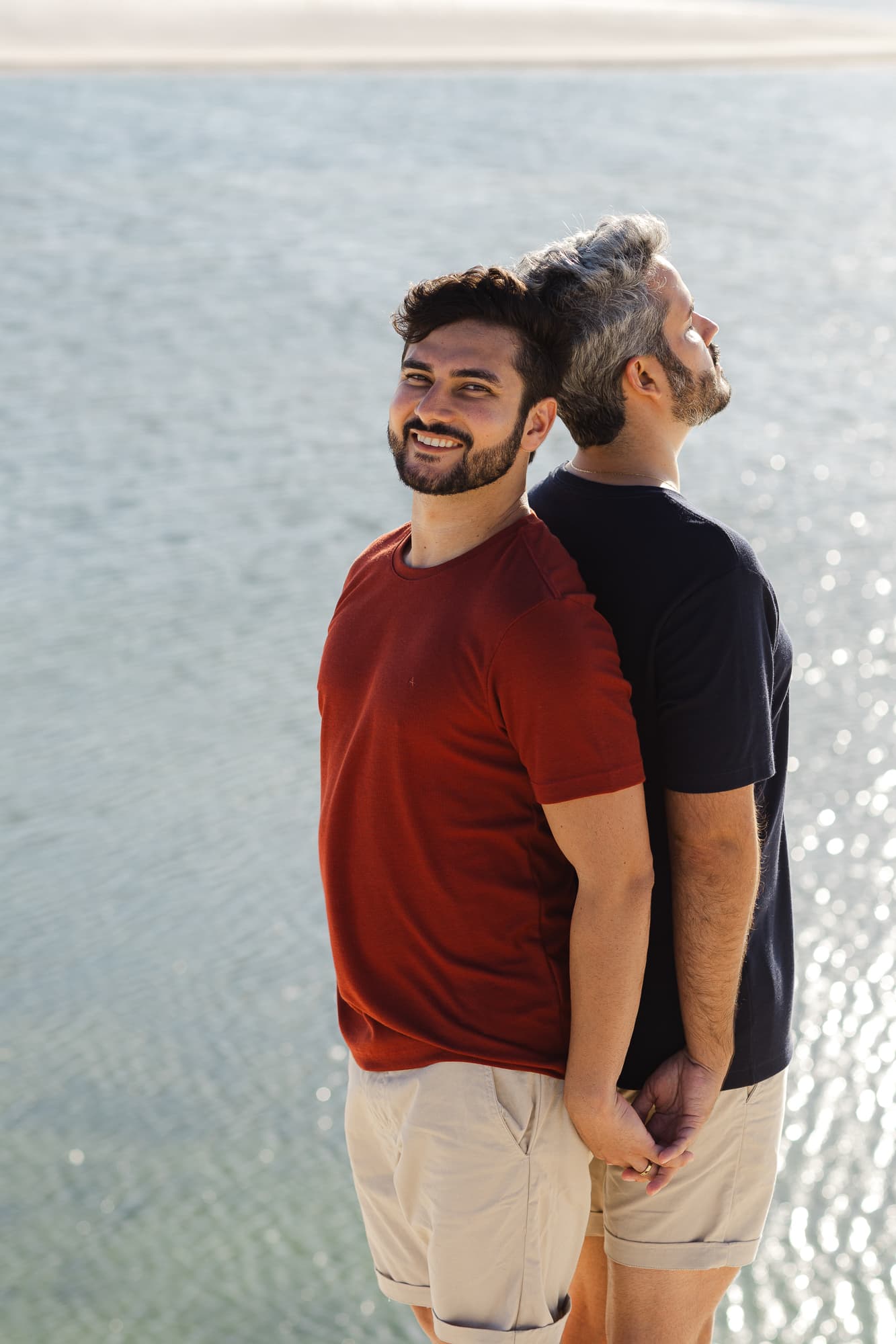 Marcos e Victor, casal nas lagoas azuis, Santo Amaro, Lençóis Maranhenses