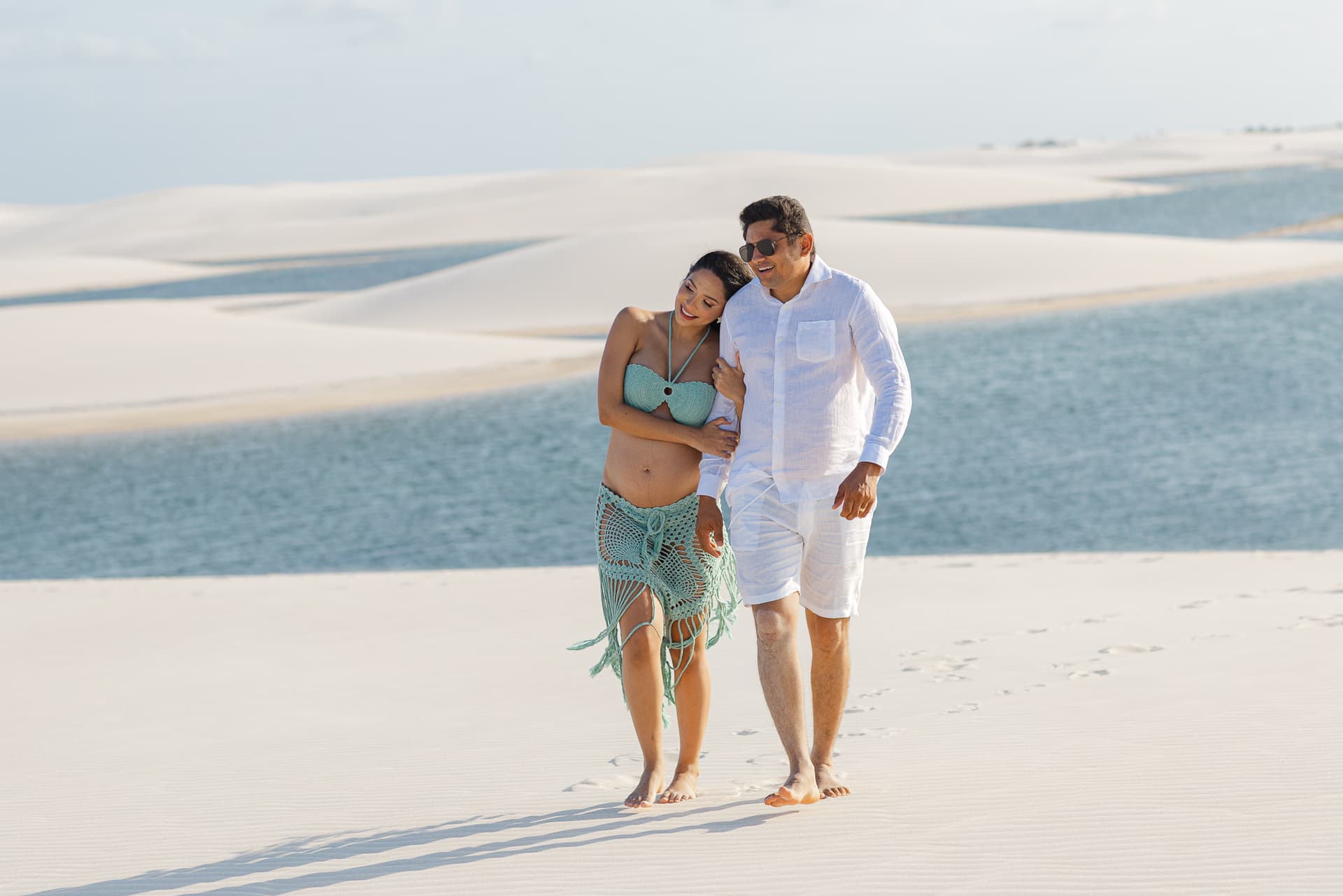 Maria Clara e José Emídio, momento espontâneo do ensaio, Santo Amaro, Lençóis Maranhenses