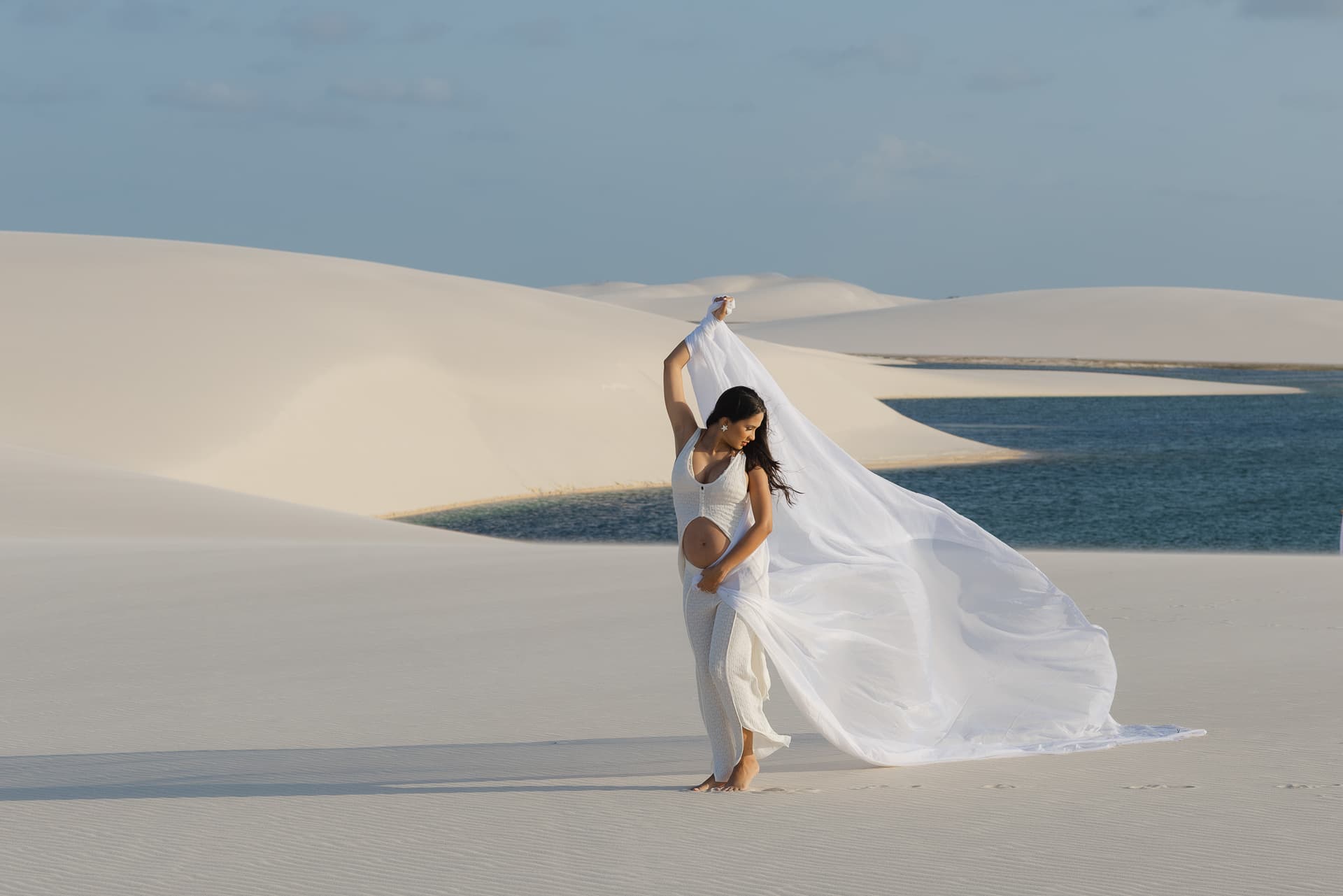 Maria Clara e José Emídio, ensaio fotográfico nas dunas brancas, Santo Amaro, Lençóis Maranhenses