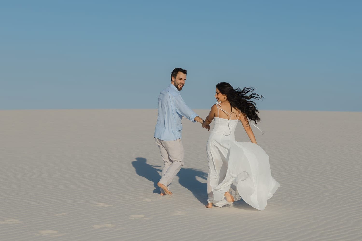 Mariana e Robson, retrato nas lagoas cristalinas, Santo Amaro, Lençóis Maranhenses