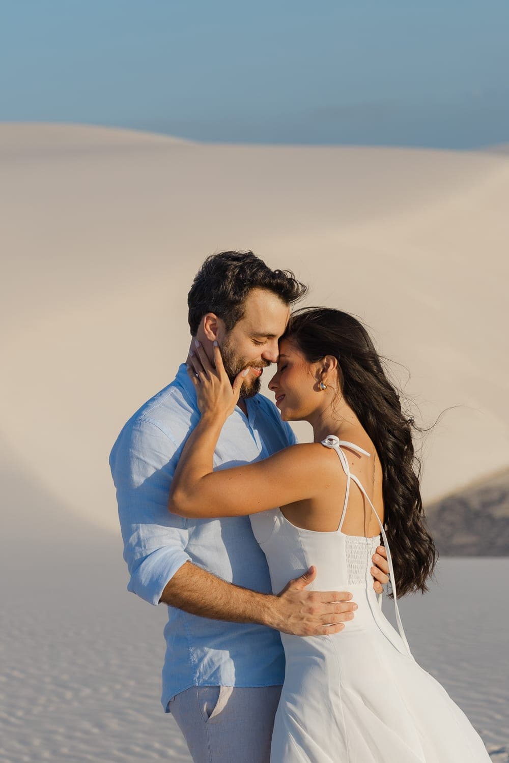 Mariana e Robson, ensaio fotográfico nas dunas brancas, Santo Amaro, Lençóis Maranhenses