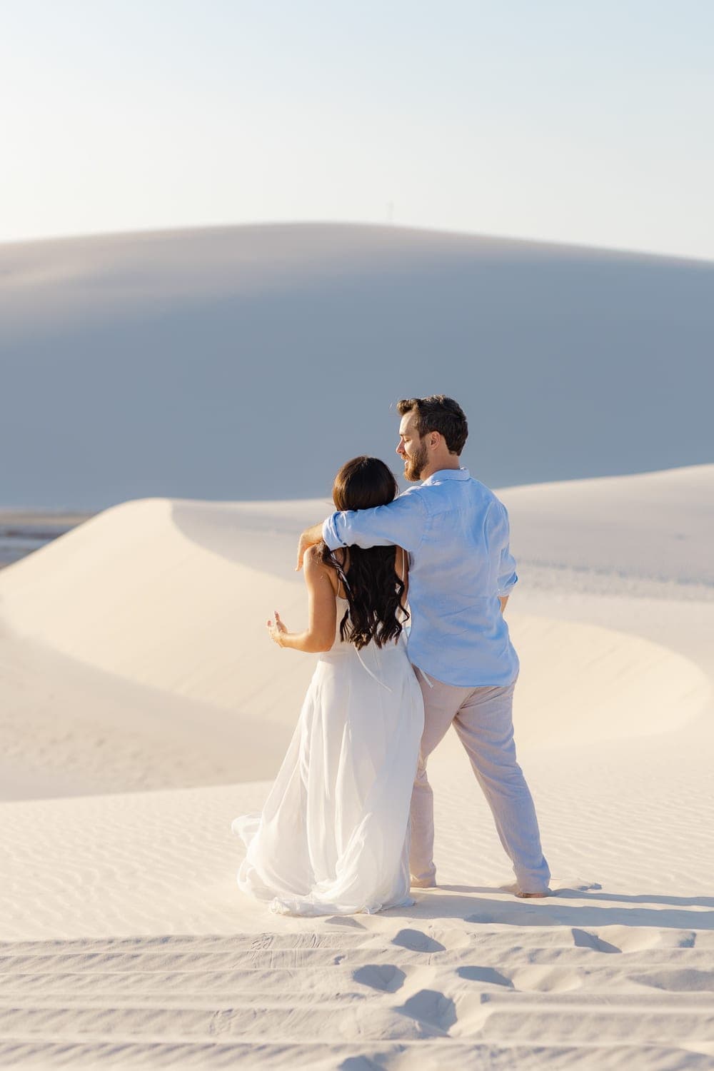 Mariana e Robson, retrato ao ar livre nos Lençóis, Santo Amaro, Lençóis Maranhenses