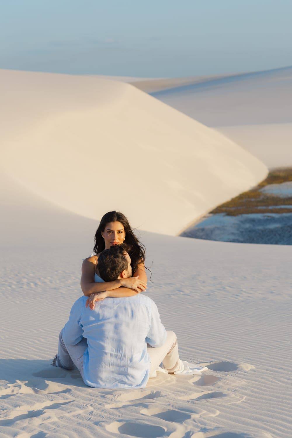 Mariana e Robson, casal nas lagoas azuis, Santo Amaro, Lençóis Maranhenses