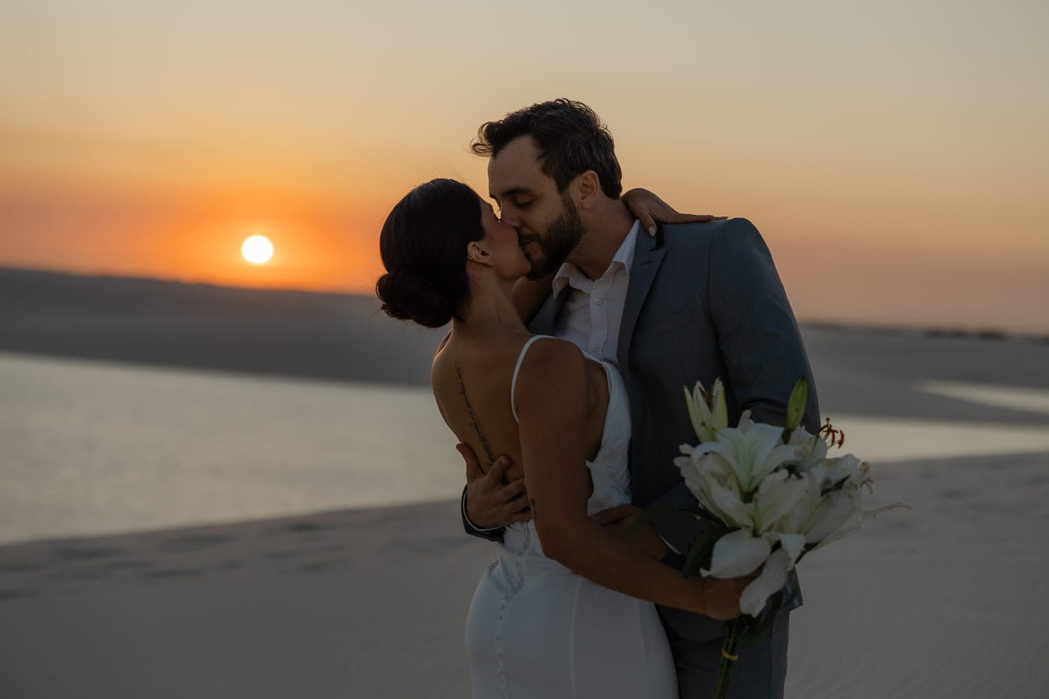 Mariana e Robson, momento de cumplicidade nas dunas, Santo Amaro, Lençóis Maranhenses