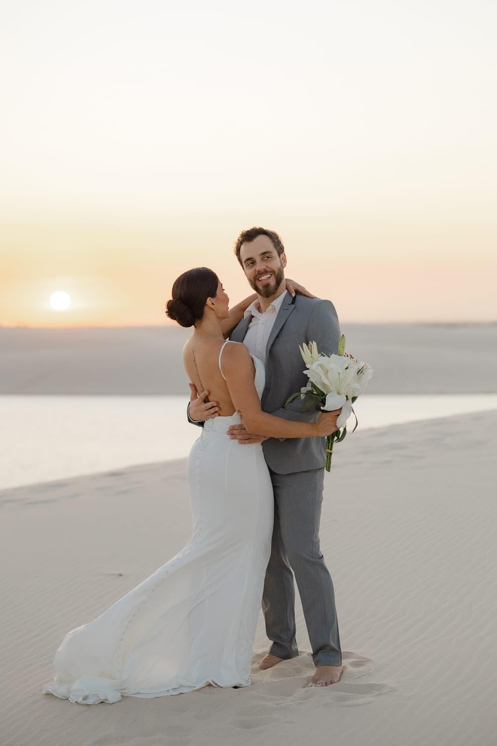 Mariana e Robson, casal nas lagoas azuis, Santo Amaro, Lençóis Maranhenses