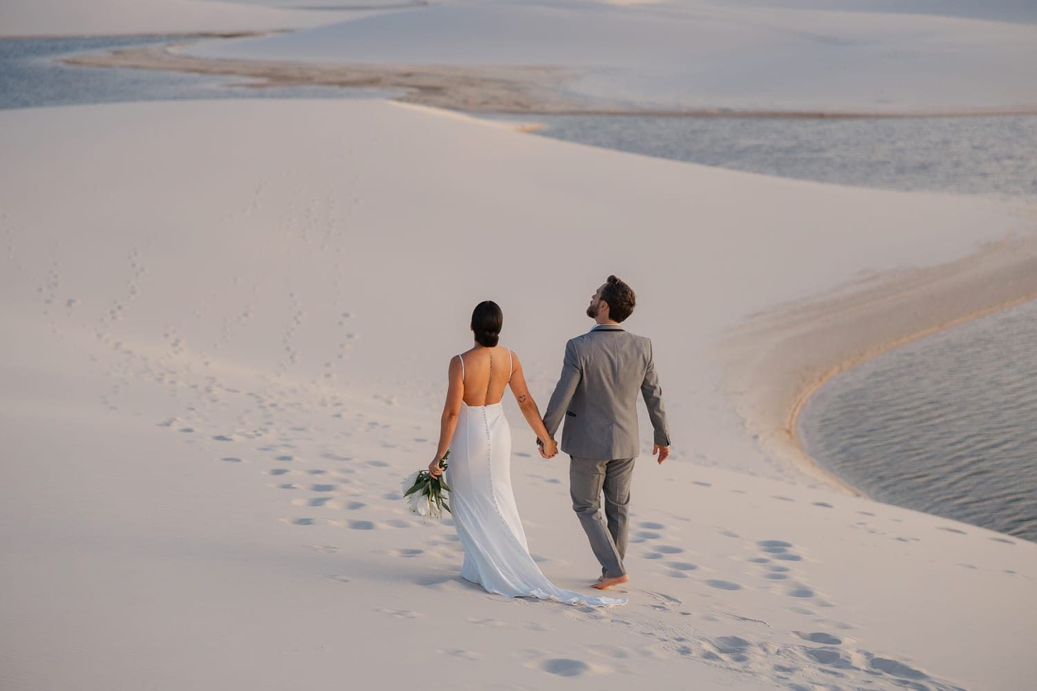 Mariana e Robson, retrato nas lagoas cristalinas, Santo Amaro, Lençóis Maranhenses