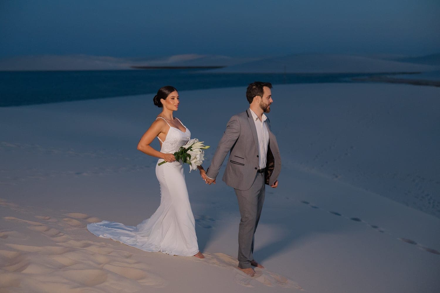 Mariana e Robson, momento espontâneo do casal, Santo Amaro, Lençóis Maranhenses
