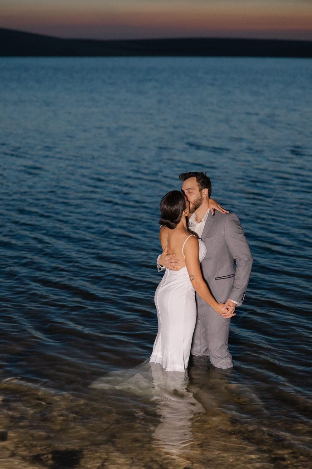 Mariana e Robson, silhueta ao entardecer, Santo Amaro, Lençóis Maranhenses