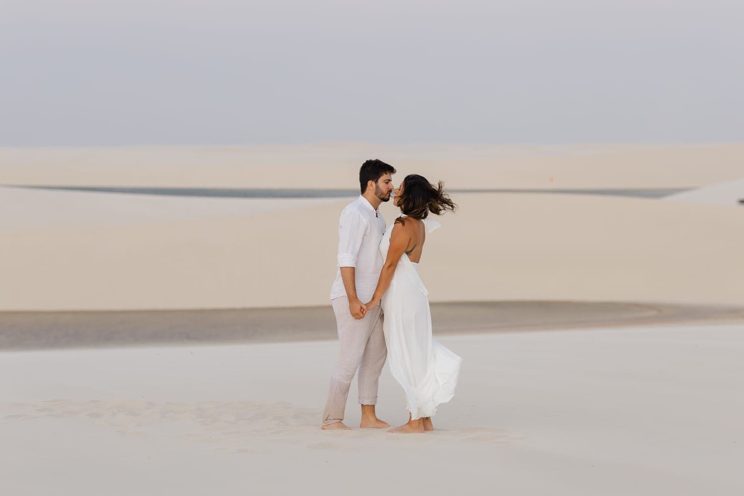 Marina e Luís Augusto, ensaio romântico nas dunas, Barreirinhas, Lençóis Maranhenses