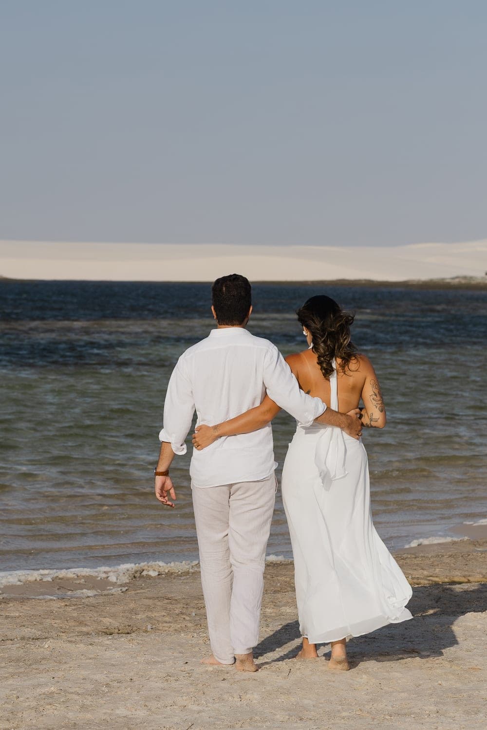 Marina e Luís Augusto, close romântico do casal, Barreirinhas, Lençóis Maranhenses