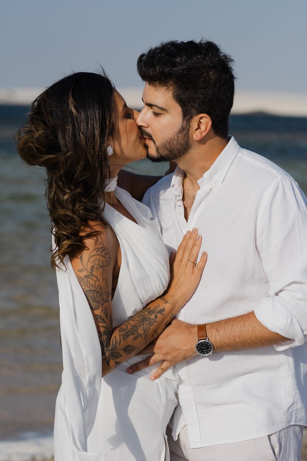 Marina e Luís Augusto, casal nas lagoas azuis, Barreirinhas, Lençóis Maranhenses