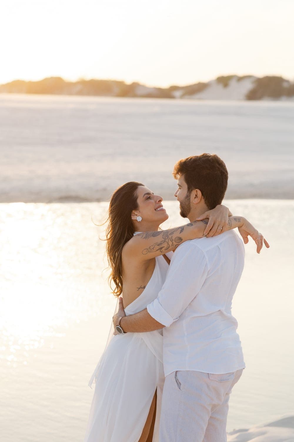 Marina e Luís Augusto, casal nas lagoas azuis, Barreirinhas, Lençóis Maranhenses