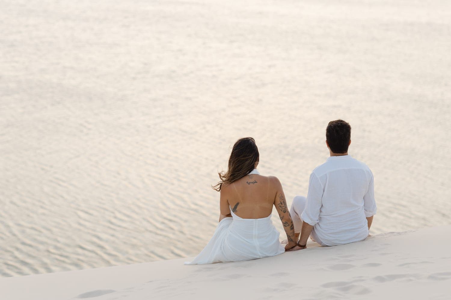Marina e Luís Augusto, retrato ao ar livre nos Lençóis, Barreirinhas, Lençóis Maranhenses