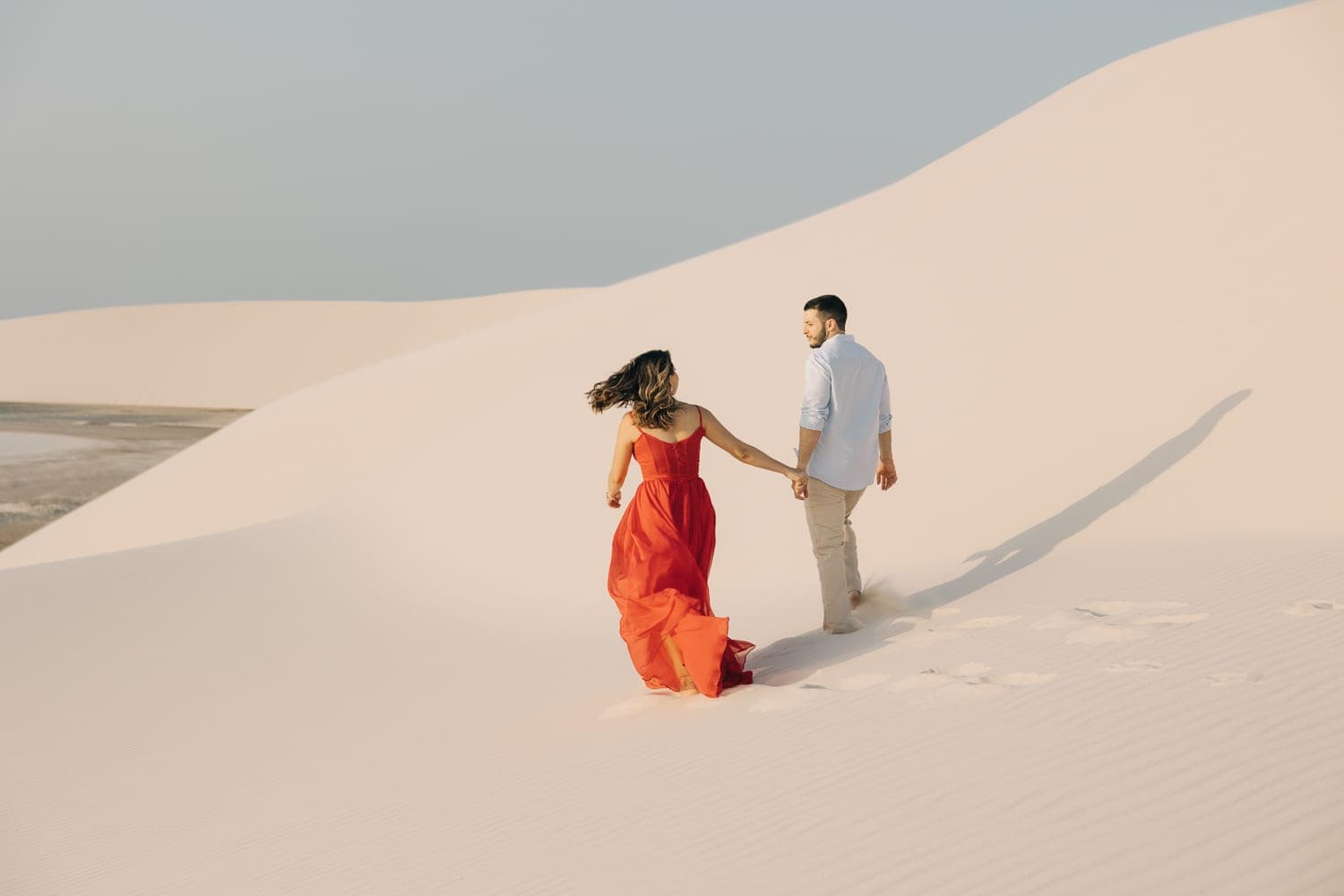 Myrella e Ramon, retrato nas lagoas cristalinas, Santo Amaro, Lençóis Maranhenses