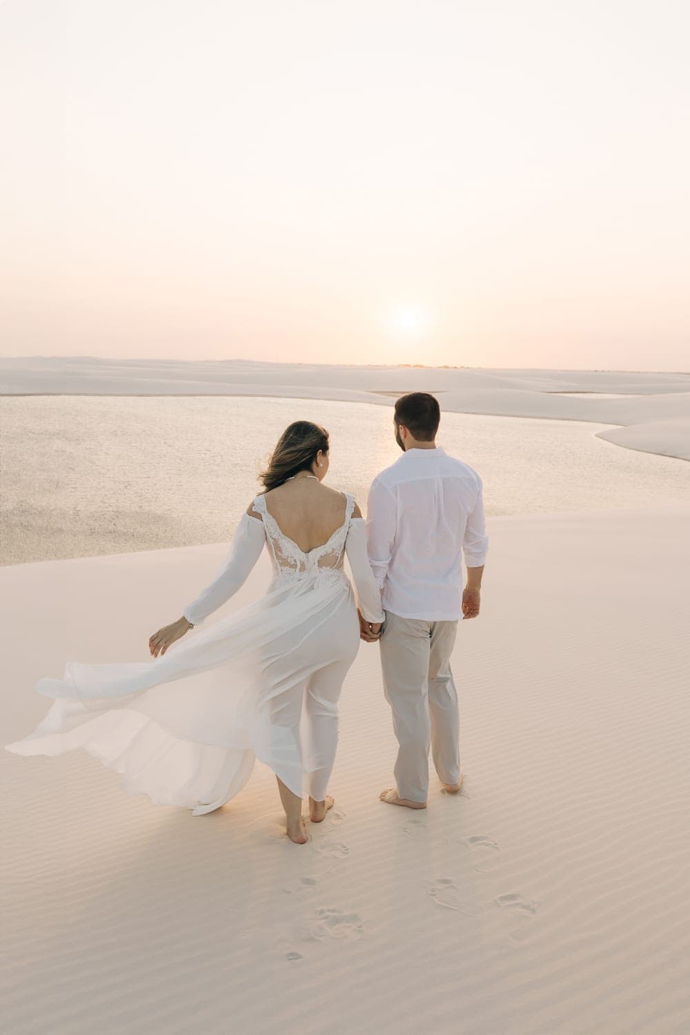 Myrella e Ramon, momento espontâneo do casal, Santo Amaro, Lençóis Maranhenses