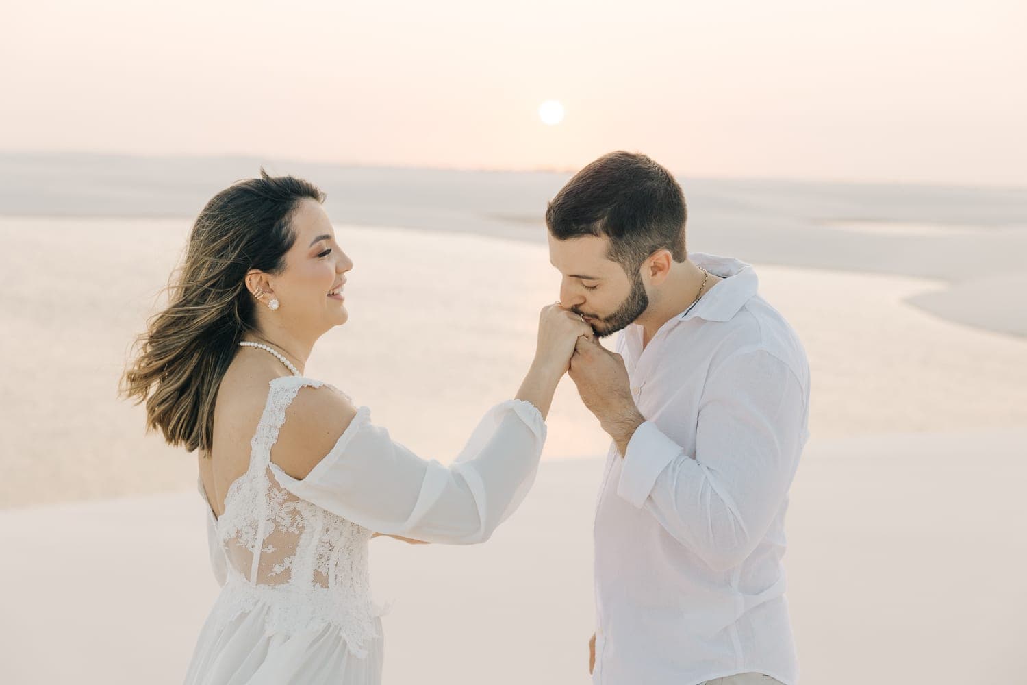 Myrella e Ramon, casal nas lagoas azuis, Santo Amaro, Lençóis Maranhenses