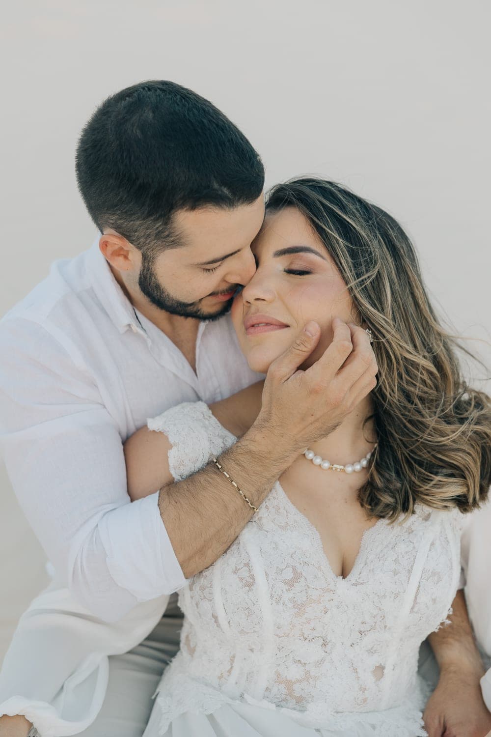 Myrella e Ramon, beijo ao pôr do sol nas dunas, Santo Amaro, Lençóis Maranhenses