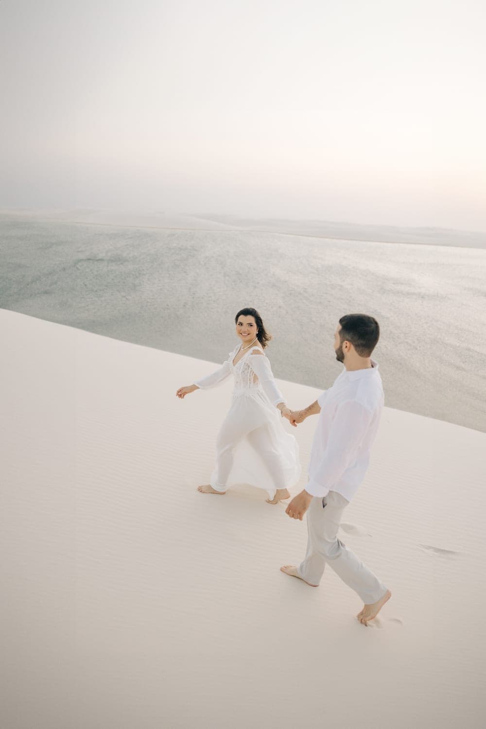 Myrella e Ramon, retrato ao ar livre nos Lençóis, Santo Amaro, Lençóis Maranhenses