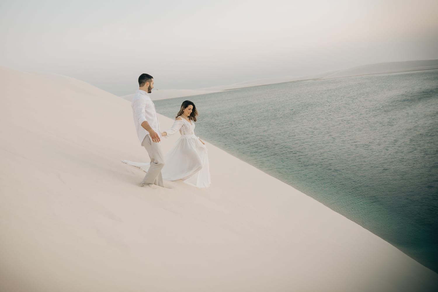 Myrella e Ramon, ensaio romântico nas dunas, Santo Amaro, Lençóis Maranhenses