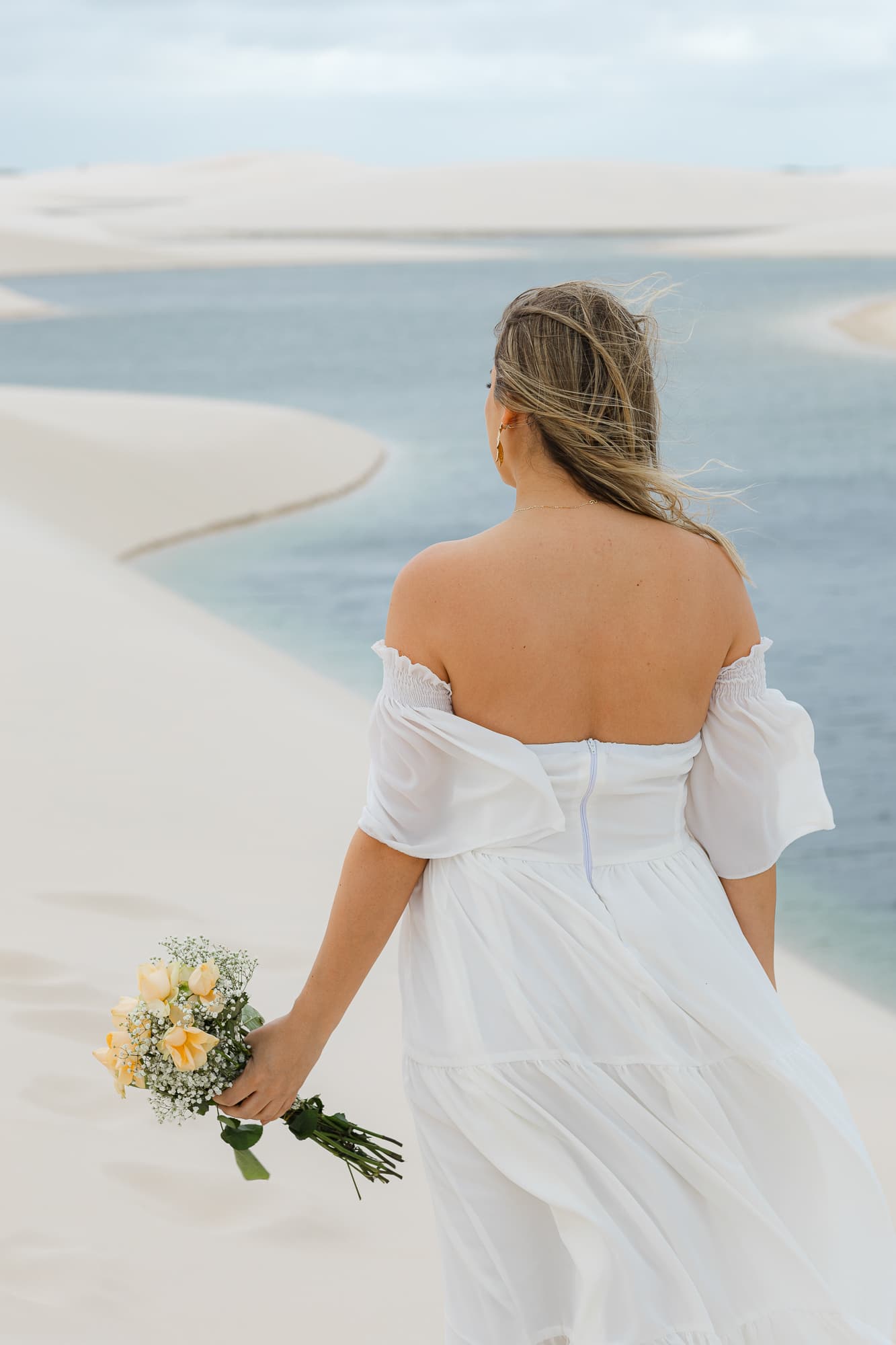 Thays e Jorge, beijo ao pôr do sol nas dunas, Santo Amaro, Lençóis Maranhenses