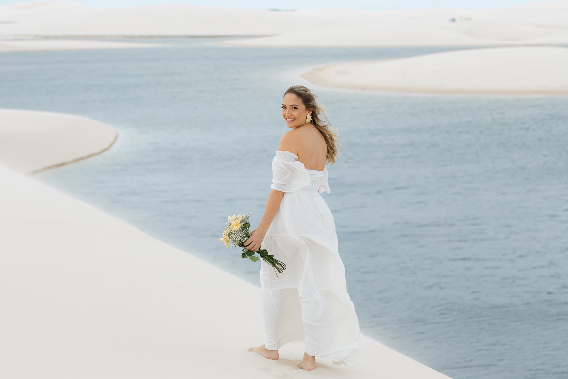 Thays e Jorge, close romântico do casal, Santo Amaro, Lençóis Maranhenses