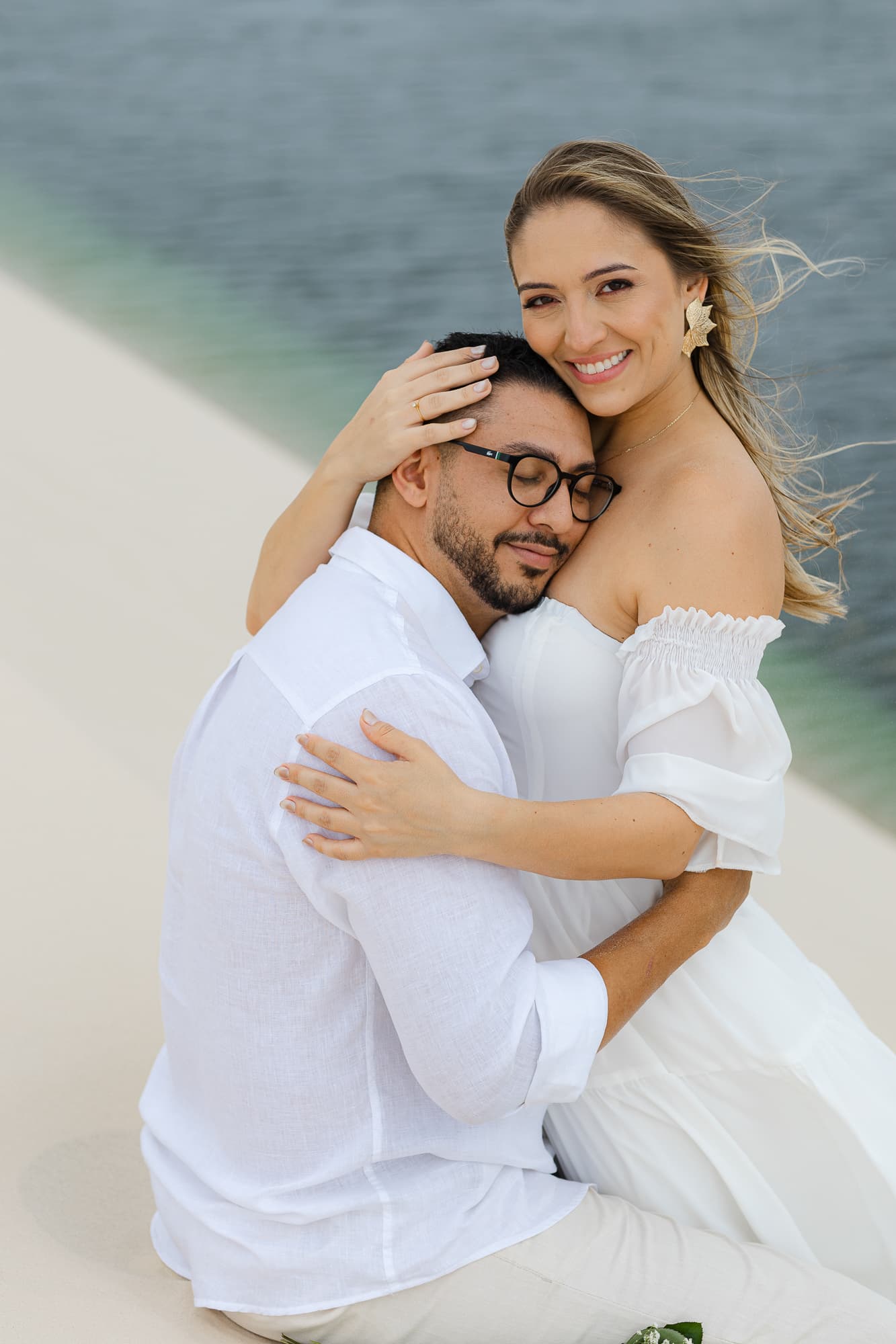 Thays e Jorge, close romântico do casal, Santo Amaro, Lençóis Maranhenses