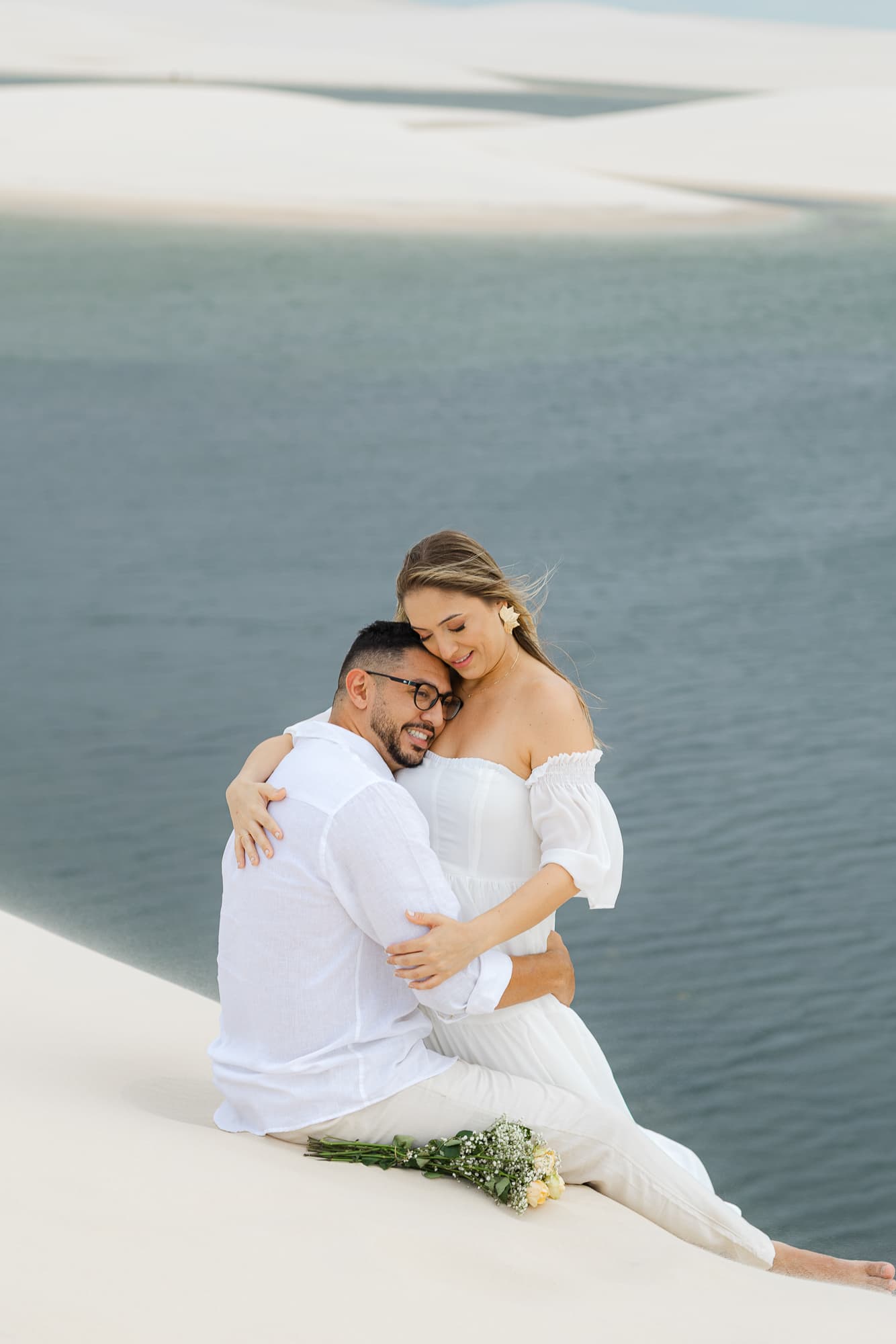 Thays e Jorge, ensaio fotográfico nas dunas brancas, Santo Amaro, Lençóis Maranhenses