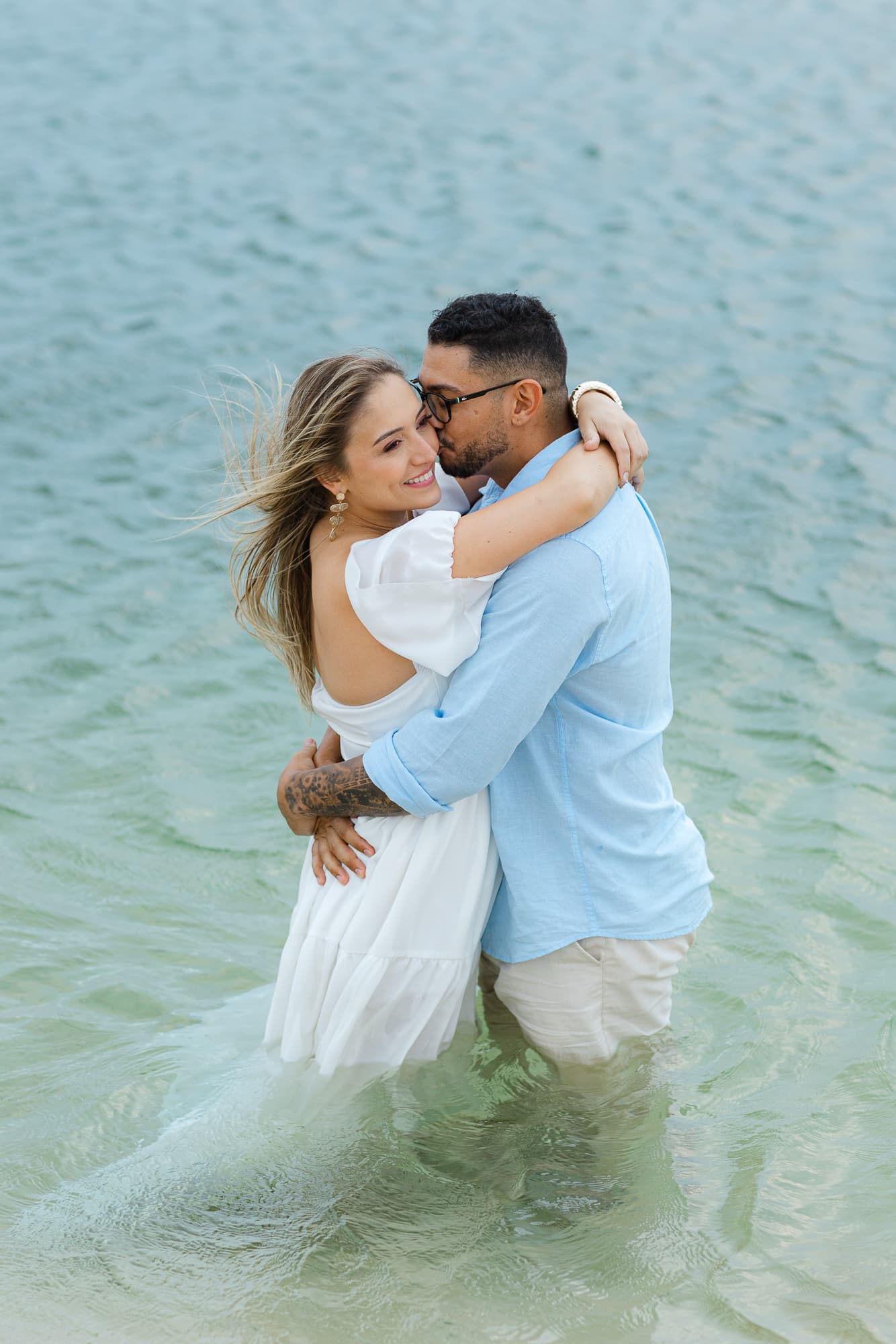 Thays e Jorge, momento espontâneo do casal, Santo Amaro, Lençóis Maranhenses
