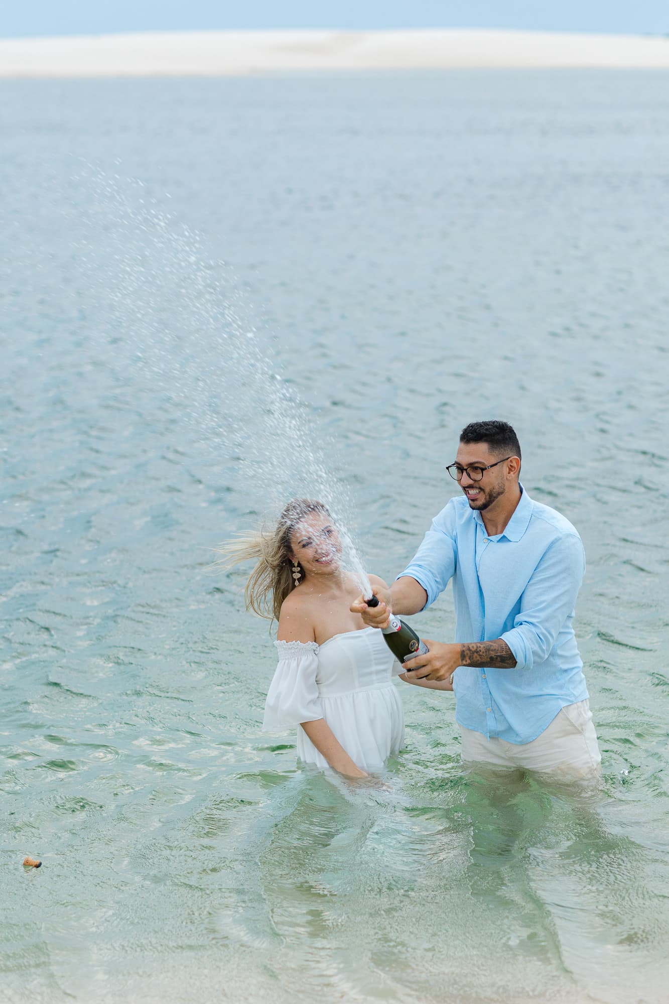 Thays e Jorge, retrato ao ar livre nos Lençóis, Santo Amaro, Lençóis Maranhenses