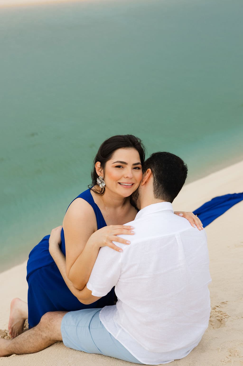 Vera Raquel e Gustavo, ensaio fotográfico nas dunas brancas, Santo Amaro, Lençóis Maranhenses