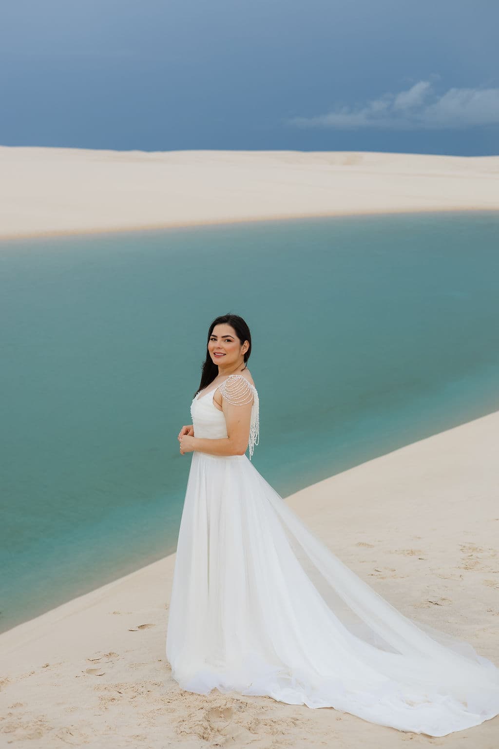 Vera Raquel e Gustavo, ensaio fotográfico nas dunas brancas, Santo Amaro, Lençóis Maranhenses