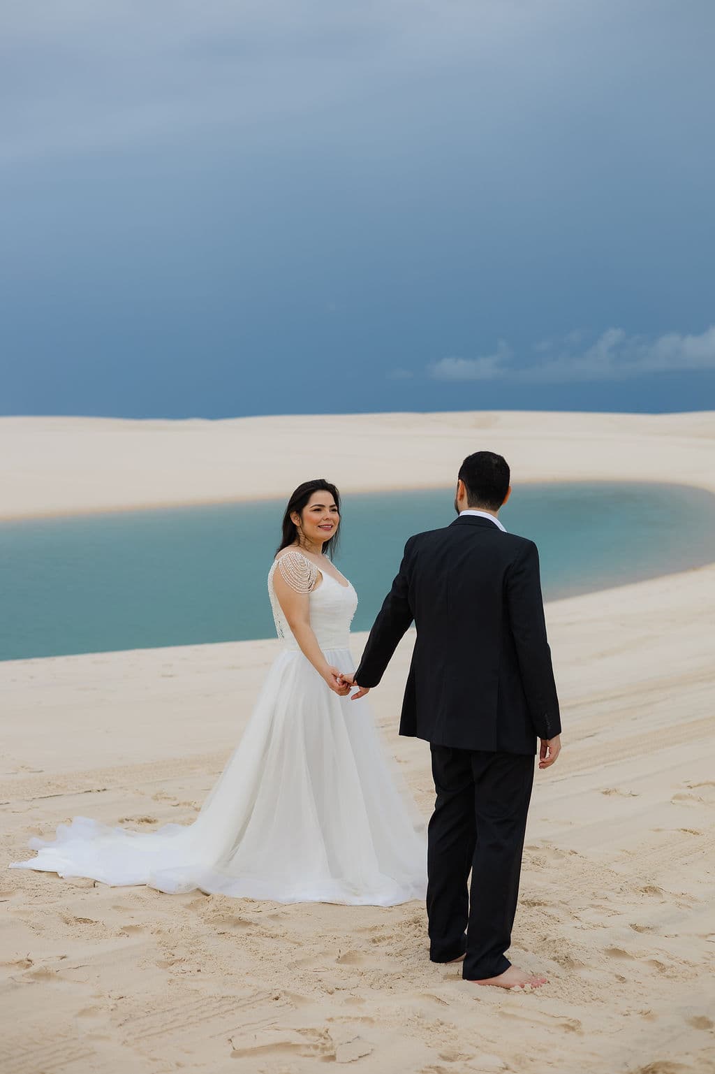 Vera Raquel e Gustavo, ensaio romântico nas dunas, Santo Amaro, Lençóis Maranhenses