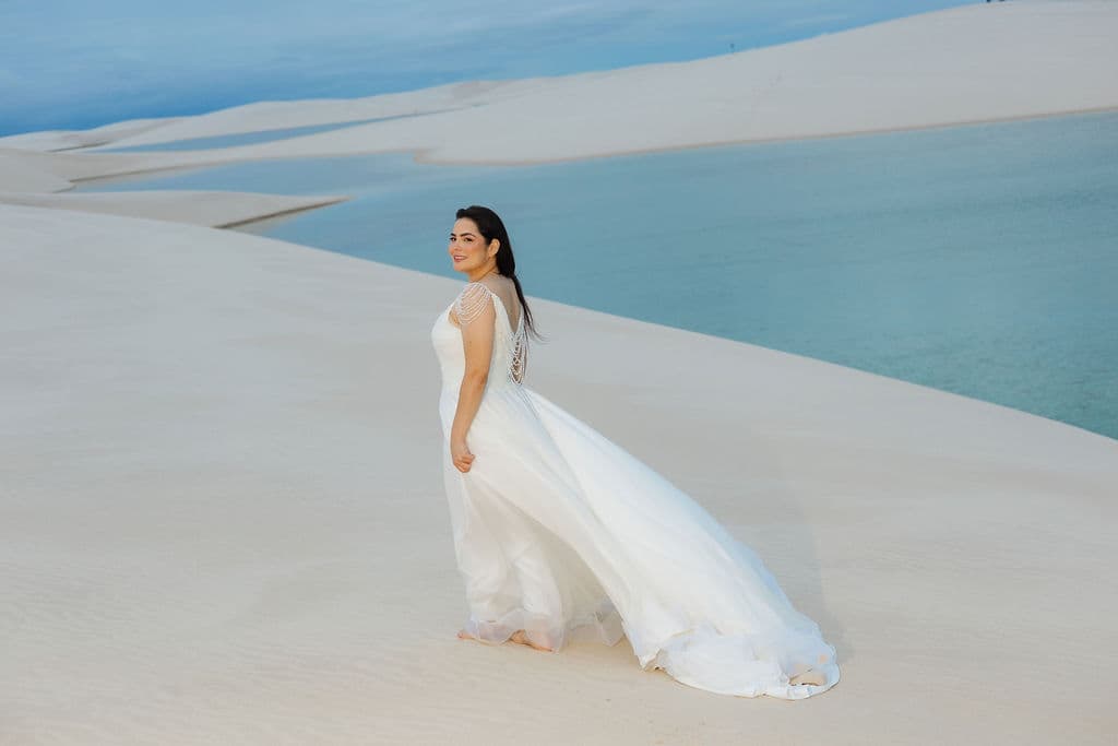 Vera Raquel e Gustavo, ensaio romântico nas dunas, Santo Amaro, Lençóis Maranhenses