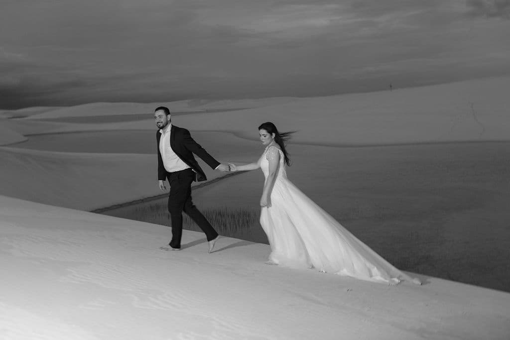 Vera Raquel e Gustavo, ensaio romântico nas dunas, Santo Amaro, Lençóis Maranhenses