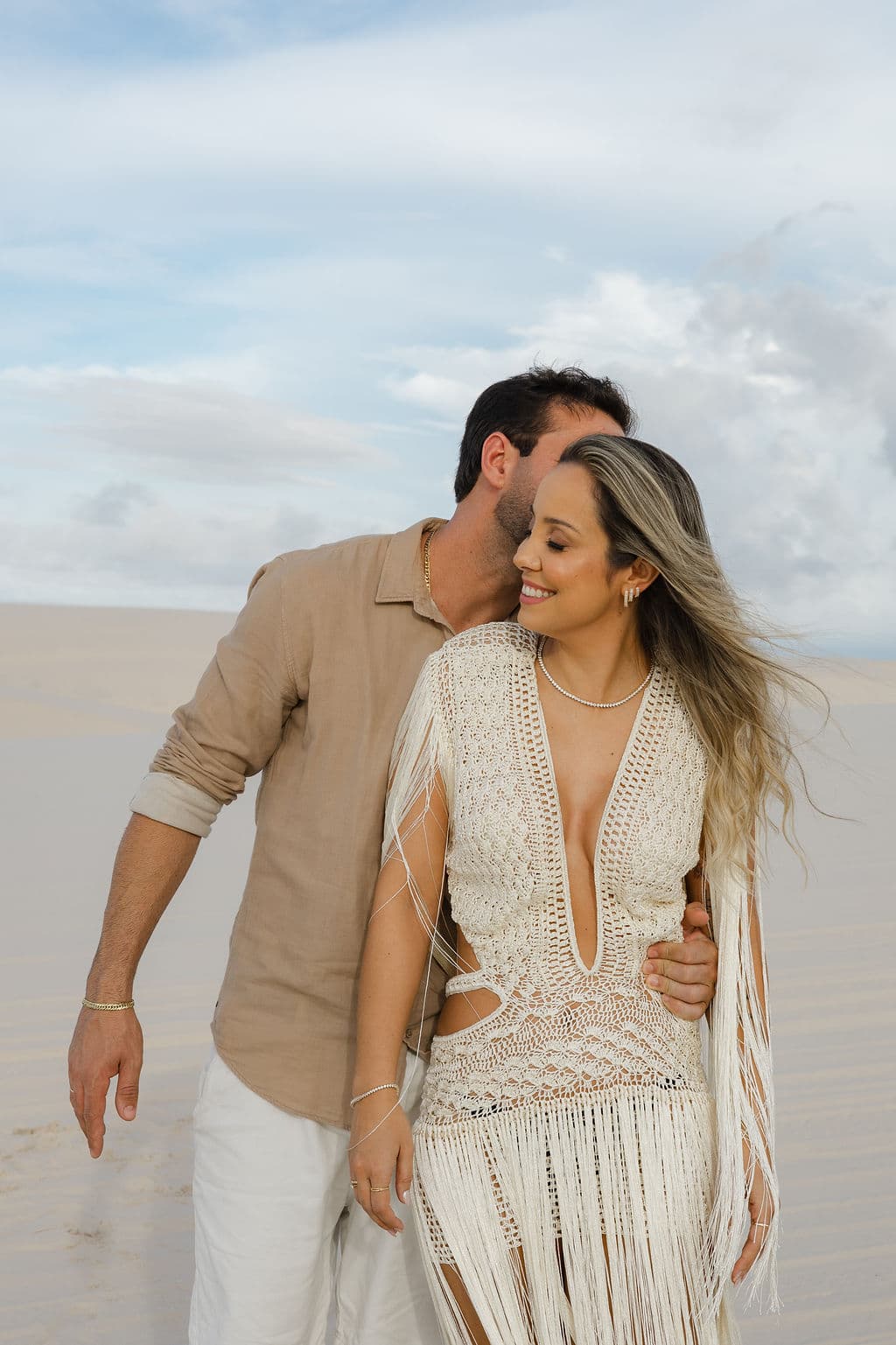 Winnie e José, casal nas lagoas azuis, Santo Amaro, Lençóis Maranhenses