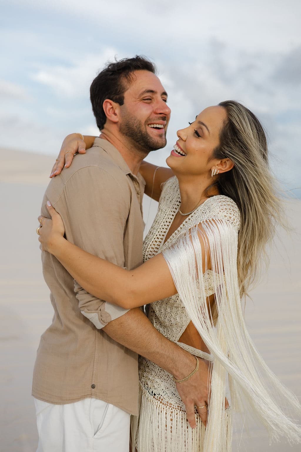 Winnie e José, ensaio fotográfico nas dunas brancas, Santo Amaro, Lençóis Maranhenses