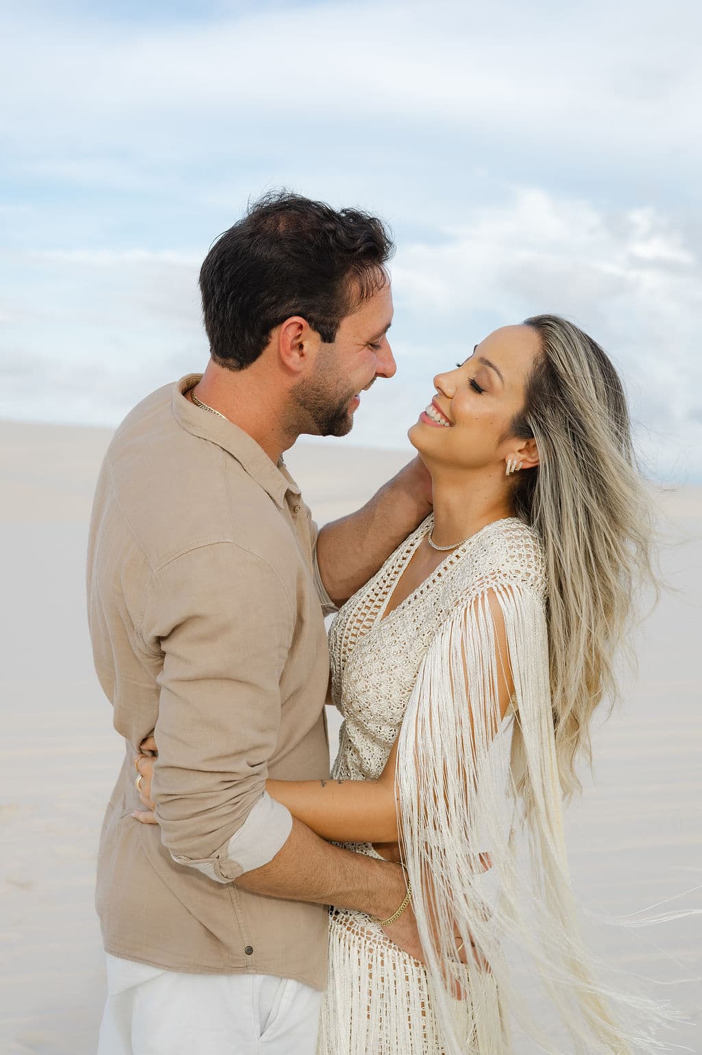 Winnie e José, momento espontâneo do casal, Santo Amaro, Lençóis Maranhenses