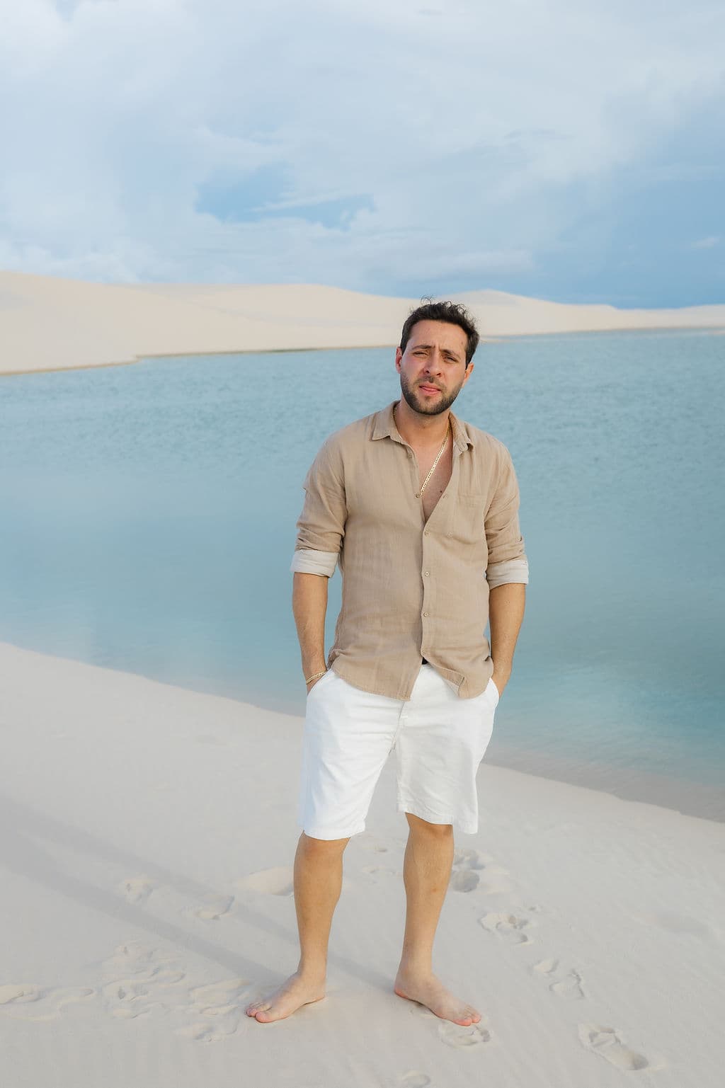 Winnie e José, momento espontâneo do casal, Santo Amaro, Lençóis Maranhenses