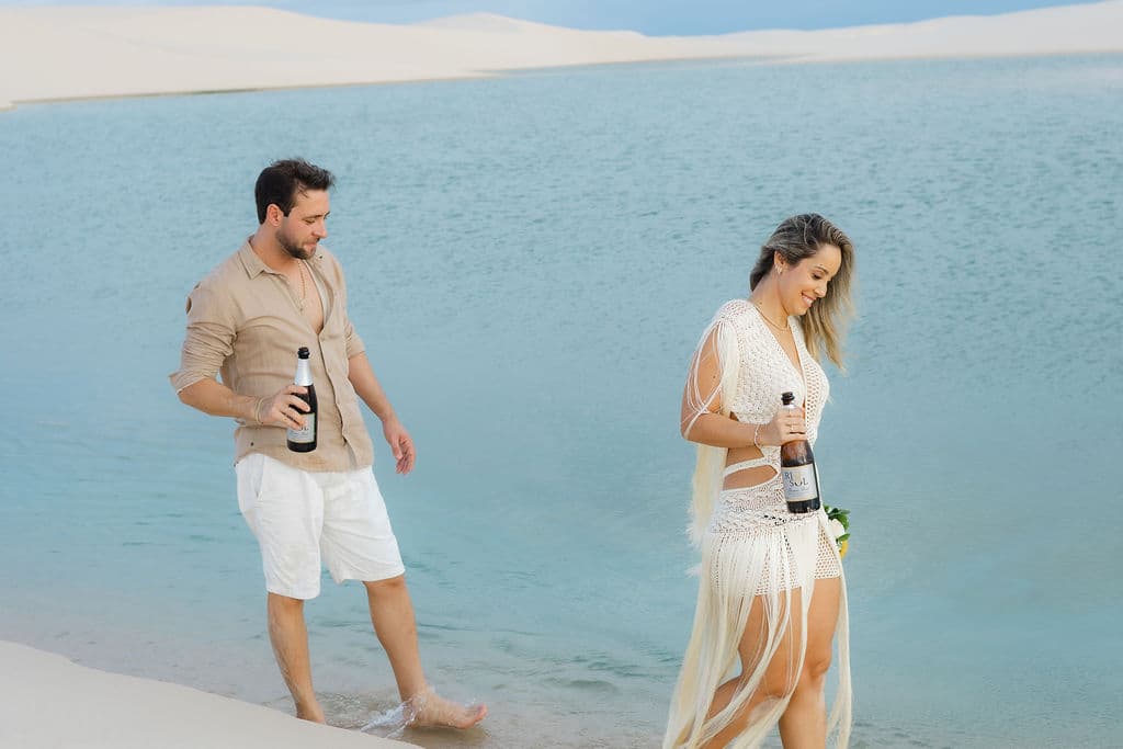 Winnie e José, retrato nas lagoas cristalinas, Santo Amaro, Lençóis Maranhenses