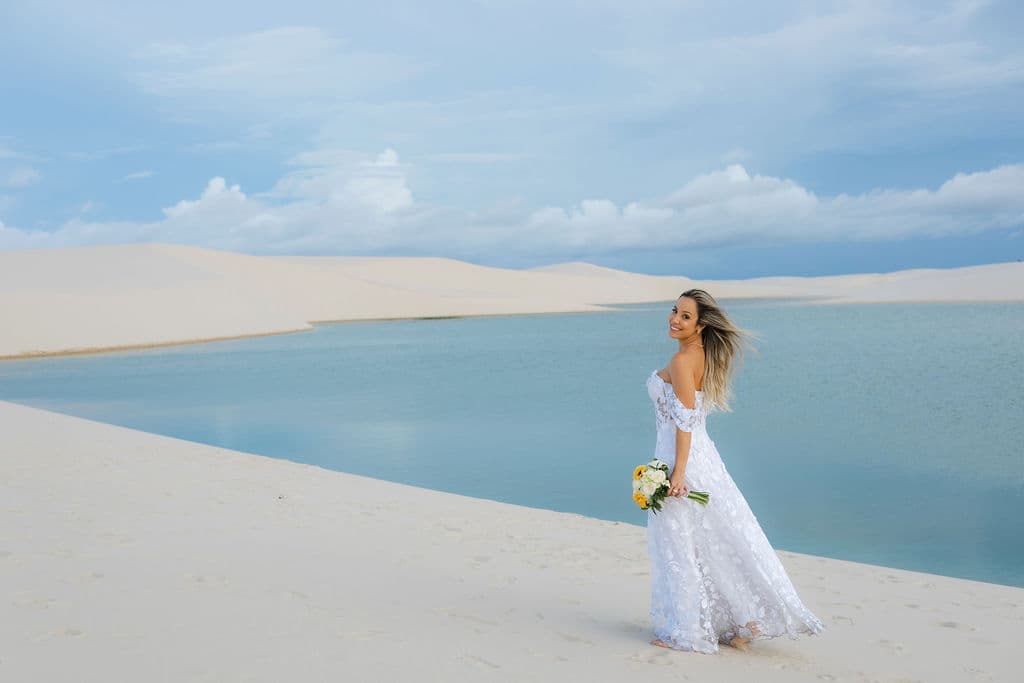 Winnie e José, casal nas lagoas azuis, Santo Amaro, Lençóis Maranhenses