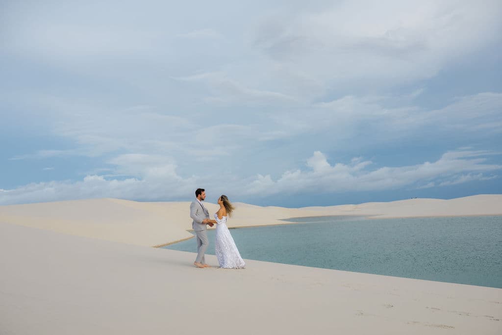 Winnie e José, momento espontâneo do casal, Santo Amaro, Lençóis Maranhenses