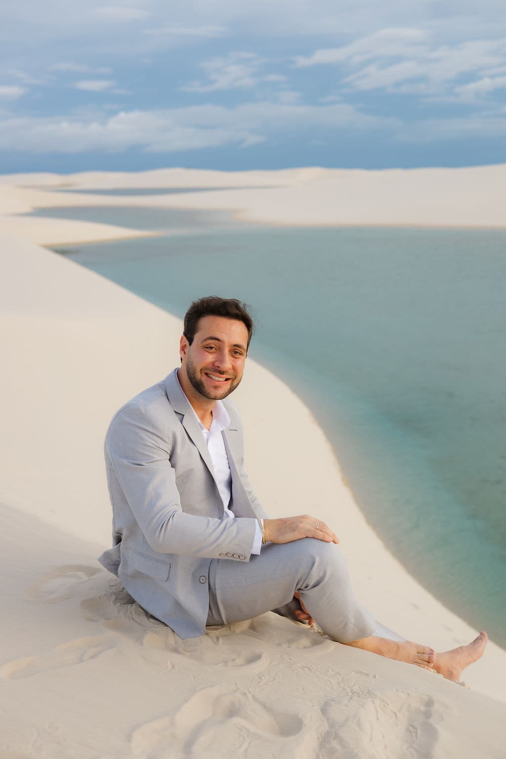 Winnie e José, casal nas lagoas azuis, Santo Amaro, Lençóis Maranhenses
