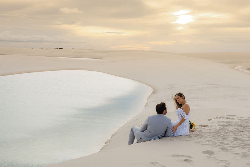 Winnie e José, momento espontâneo do casal, Santo Amaro, Lençóis Maranhenses