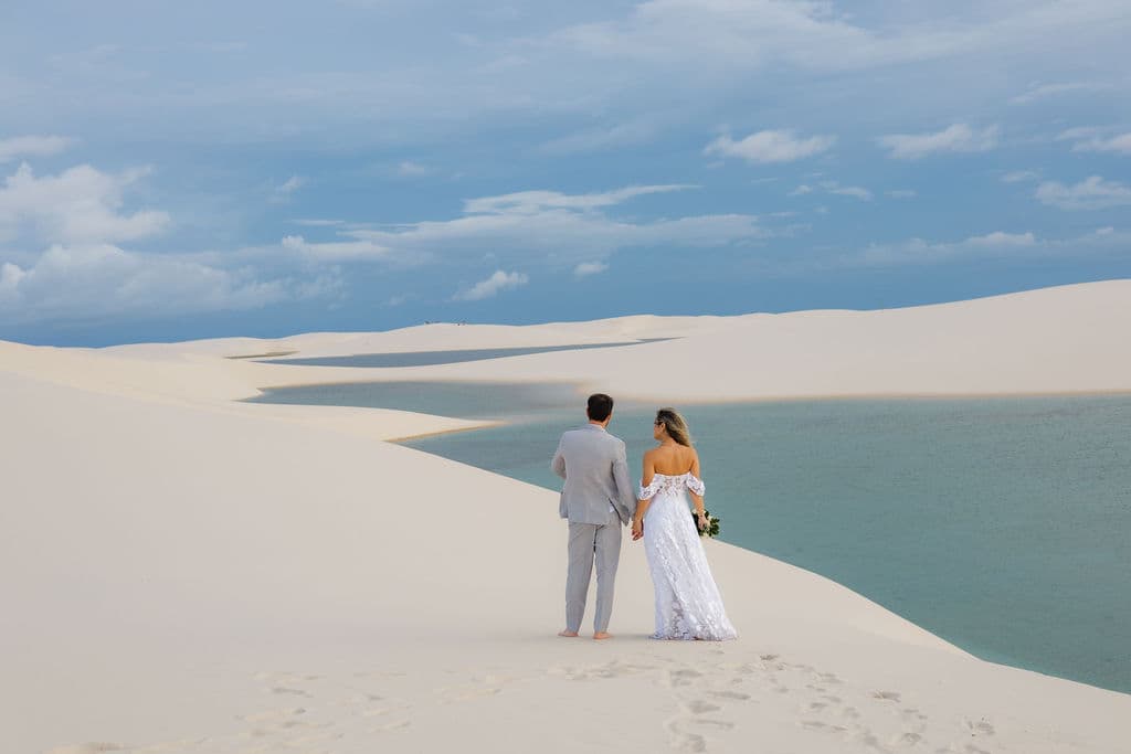 Winnie e José, retrato ao ar livre nos Lençóis, Santo Amaro, Lençóis Maranhenses