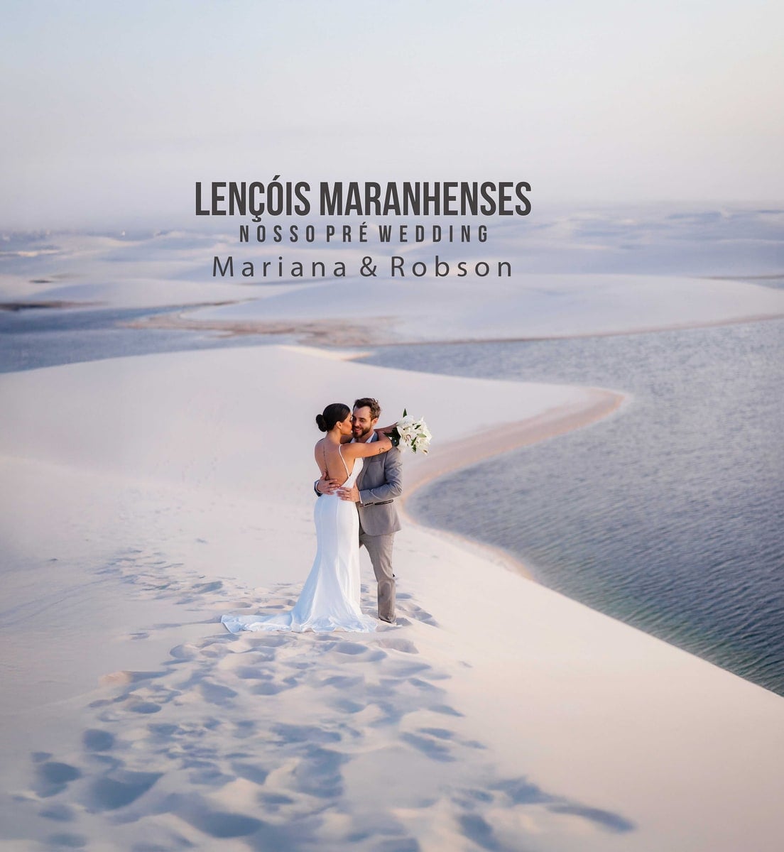 Capa do álbum pré-wedding Mariana & Robson, Lençóis Maranhenses